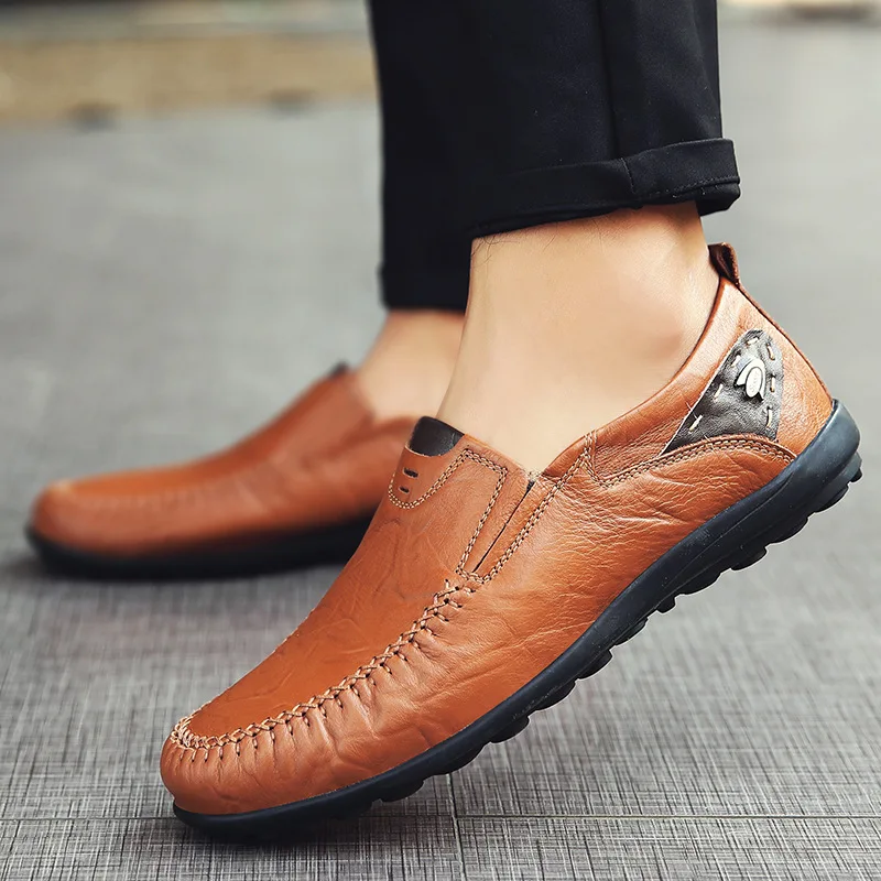

Men's Shoes Spring/Autumn Explosions Lazy Shoes Soft Bottom Casual Men's Comfortable Business Shoes Large Size Leather Shoes