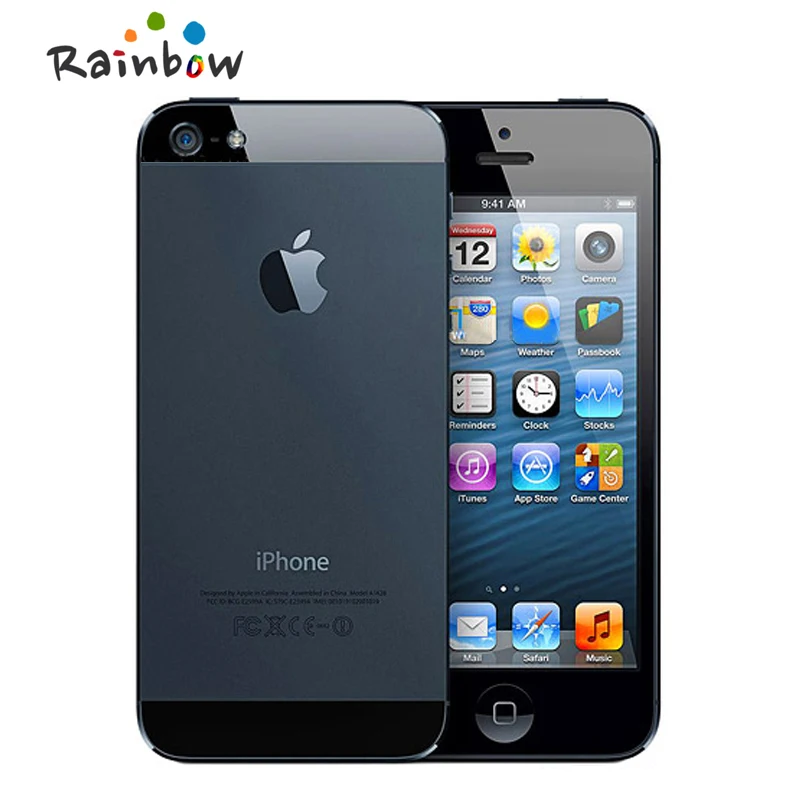 Original iPhone 5 IOS Factory Unlocked Cell Phone, IPS 8.0MP GPS 3G IOS System Used GSM Mobile free apple cell phones