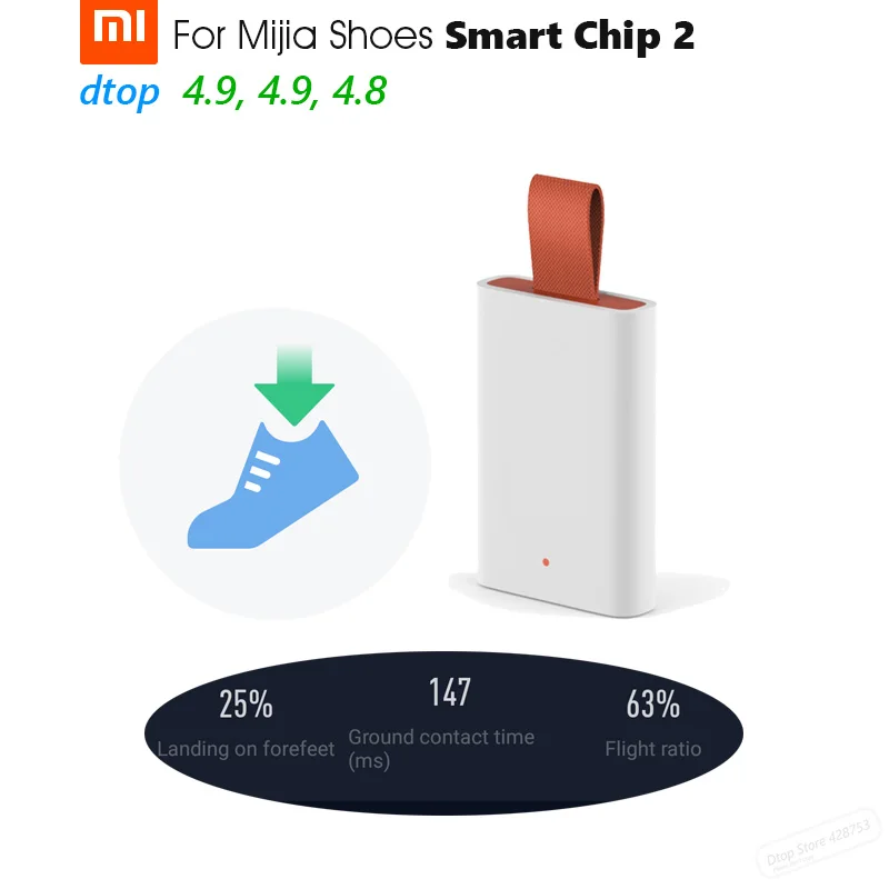 

Original Xiaomi Smart Chip 2 6-Axis Sensor Left/Right Foot Optional CR2032 Battery IP67 Waterproof APP Mi Fit