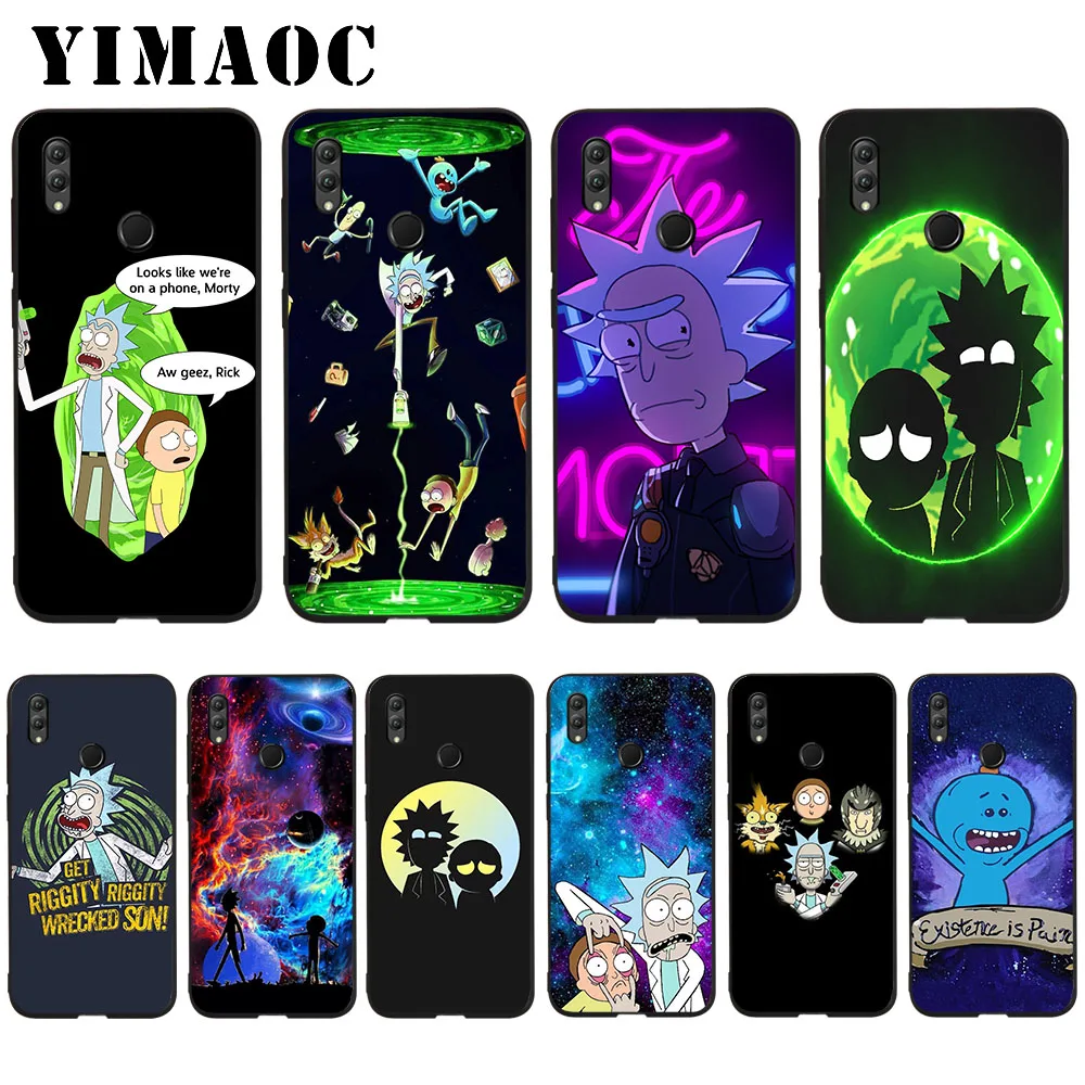 

YIMAOC Cartoon Rick And Morty Soft Case for Huawei Honor Note 10 9 Lite 8C 8X 8 Lite 7X 7A 3GB Pro 7C 6A