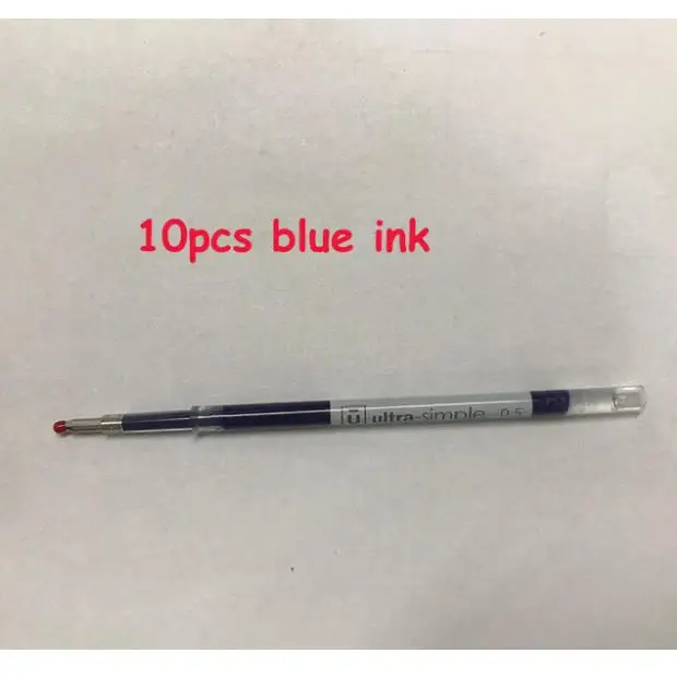 0,5 мм синие чернила Заправка для ручек Xiaomi замена только для старой версии ручки Xiaomi - Цвет: 10 pc blue ink