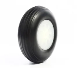 RC Airplane PU wheel with plastic hub 3.0'' (D76.2 x H30 x 4mm)