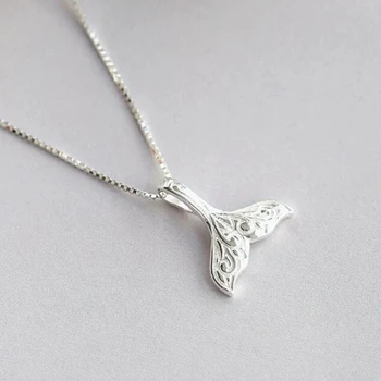 

XIYANIKE S925 Sterling Silver Sweet Cute Mermaid Tail Necklace Clavicle Chain Simple Girl Decorative Jewelry For Gifts VNS8432