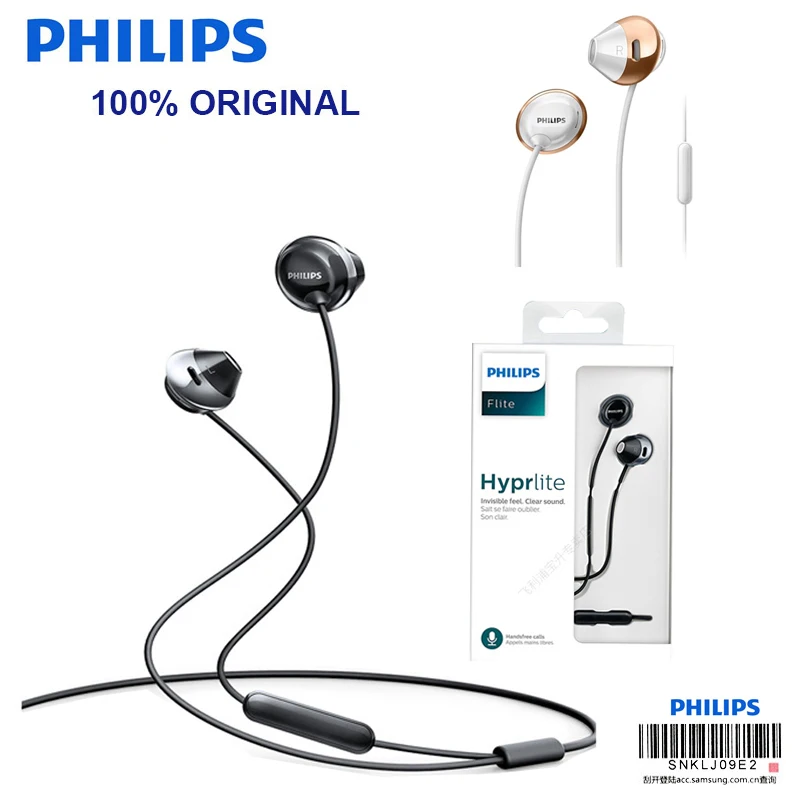 Профессиональные Philips SHE4205 проводные наушники с наушниками в ухо спортивные