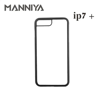 

MANNIYA 2D Best Sublimation Blank rubber TPU+PC Case for iphone 7 plus 8 plus with Aluminum Inserts Free Shipping!50pcs/lot