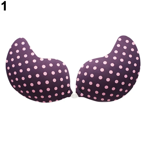 

Women Breathable Invisible Push Up Silicone Front Closure Self-adhesive Strapless Bra