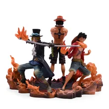 3 Styles Anime One Piece DXF BROTHERHOOD Luffy Sabo Ace PVC Action Figure Collectible Model Christmas Gift Toy For Children 3 Styles Anime One Piece DXF BROTHERHOOD Luffy Sabo Ace PVC Action Figure Collectible Model Christmas Gift Toy For Children