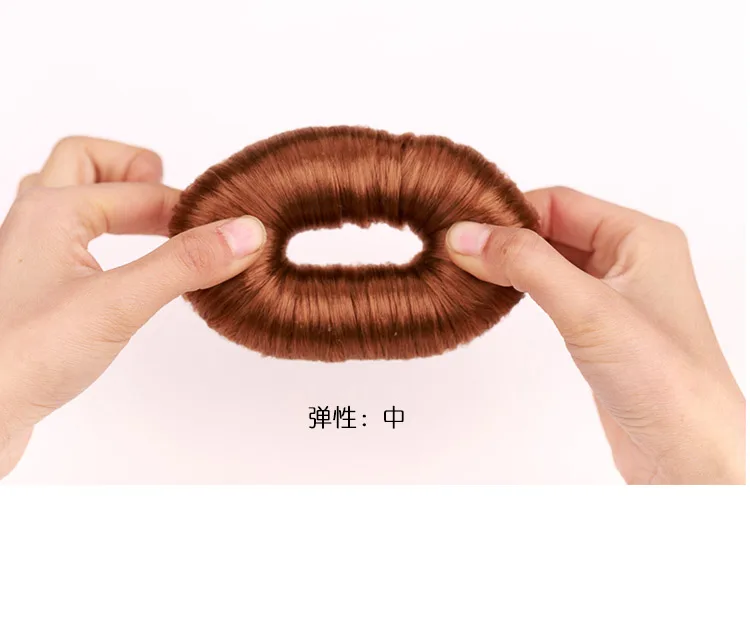 Faux Hair Hairpiece Stretchy Donut Ring Rope Faux Wig Ponytail