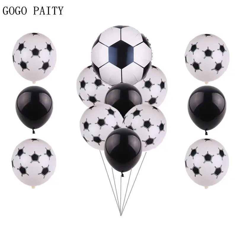 GOGO PAITY, новинка, 13 шт./лот, латексные шары для футбольного стиля, украшения для детских игр, декоративные шары