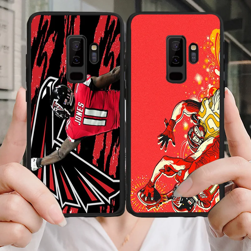 

Yinuoda Phone Case For NFL Atlanta Falcons Samsung Galaxy Note4 5 9 A7 A8(2018) A9 Soft TPU Cover Julio Jones For J2Pro J4 J6 J7