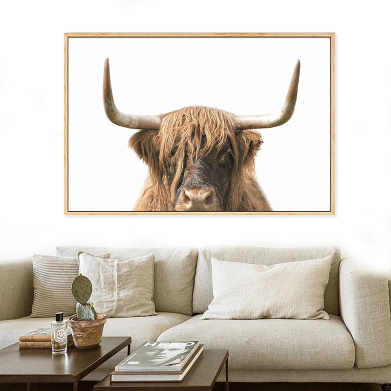 Safari NurseryWall Art олень Буффало Сова Холст Живопись розовые постеры с животными и