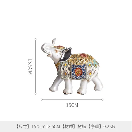 1 шт., аксессуары для гостиной, домашний винный шкаф для телевизора, украшение, цветной слон, свадебные украшения фэн-шуй, подарки - Цвет: S