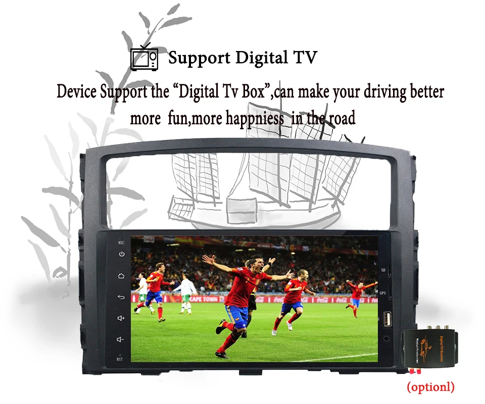 Sale 8" car radio tape recorder dvd For MITSUBISHI PAJERO V97 V93 2006-2015 Android 9.0 4G 64G Head Unit Video GPS Navi usb 3/4G Wifi 1