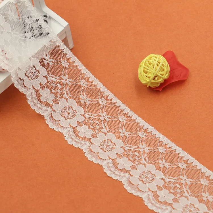 300Yards 6cm wide Handicrafts Net Lace Trim Ribbon Flat Lace Trim