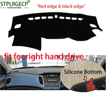 

Right hand drive Double layer Dash Mat Dashmat Dashboard Cover Sun Shade Dash Board Cover Carpet for Hyundai Creta IX25