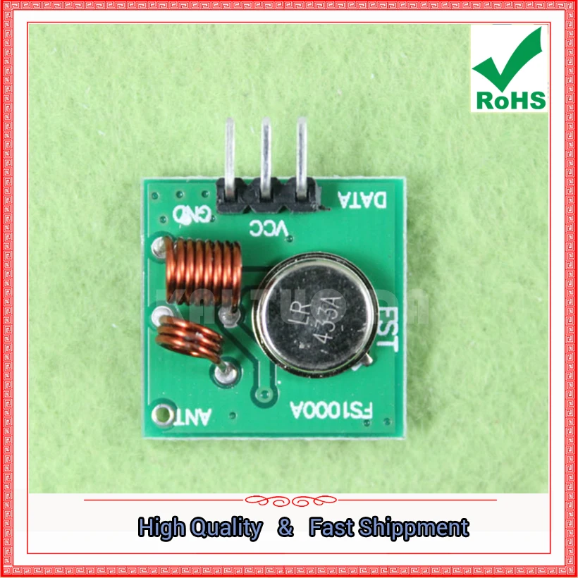 433M Transmitter Module 433MHZ Wireless Transmitter Module Super Regeneration 433 Mhz Board (D2A5)