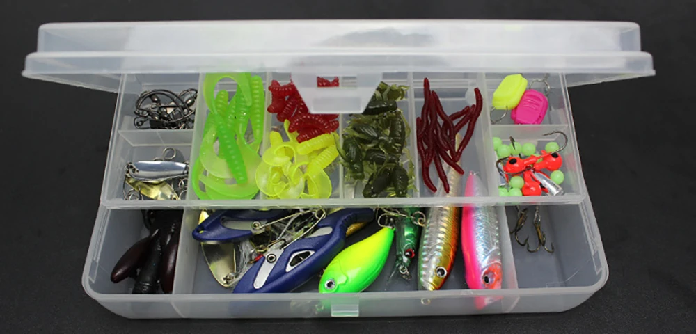 101 piezas atraer Kit Spinner Crankbait Minnow Popper VIB Paillette suave duro cuchara manivela cebos ganchos de pesca alicates Stosh pesca 101 piezas atraer Kit Spinner Crankbait Minnow Popper VIB Paillette suave duro cuchara manivela cebos ganchos de pesca alicates Stosh pesca
