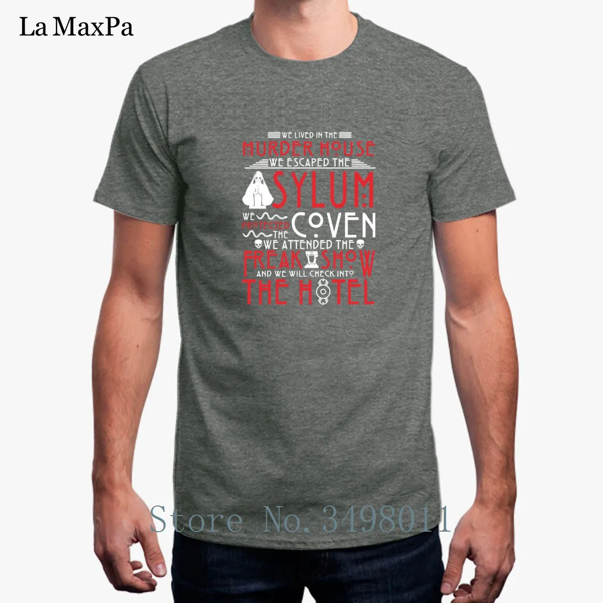 Футболка мужская с принтом Американская история ужасов мы живем в убийце|t shirts for