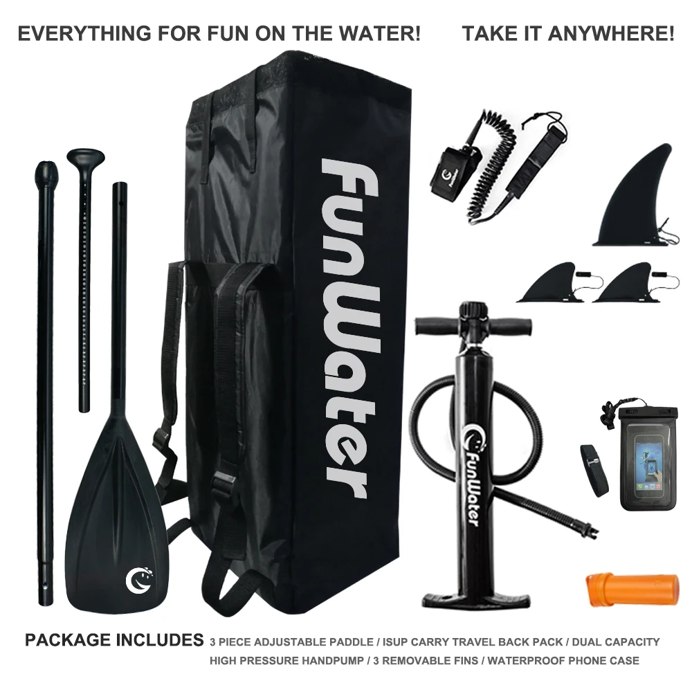 FunWater 320*84*15 cm inflable Paddle Junta Sup W/paleta Bolsa De Correa de la bolsa del teléfono - 4