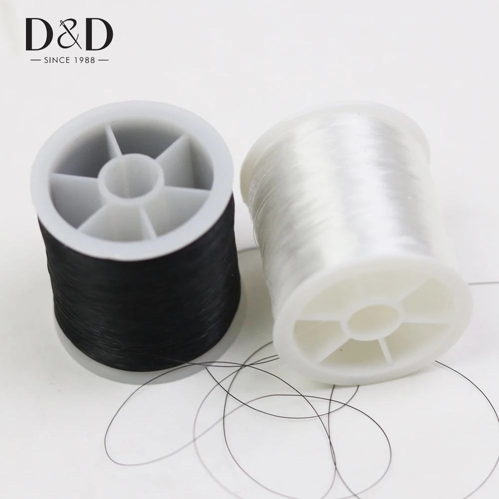 

High Quality 2 Roll Nylon Thread Inelastic Wire Bracelet Jewelry Cord String Thread DIY 100M 2 Colors 0.13mm