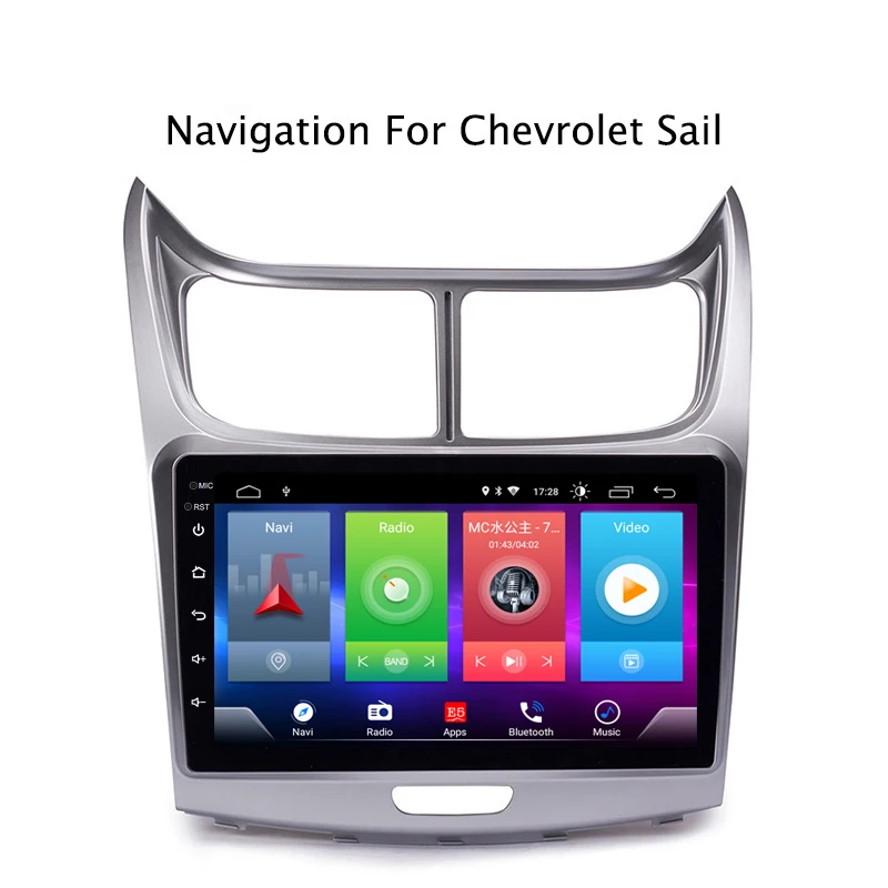 Excellent Car Android 8.1 Multimedia Player for CHEVROLET SAIL 2009-14 GPS Navigation Device USB bluetooth steering wheel control support 1