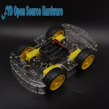 1 шт. Двигатель умный робот шасси автомобиля электронное производство DIY Kit Скорость кодер Батарея коробка 4WD 4 колеса автомобиля