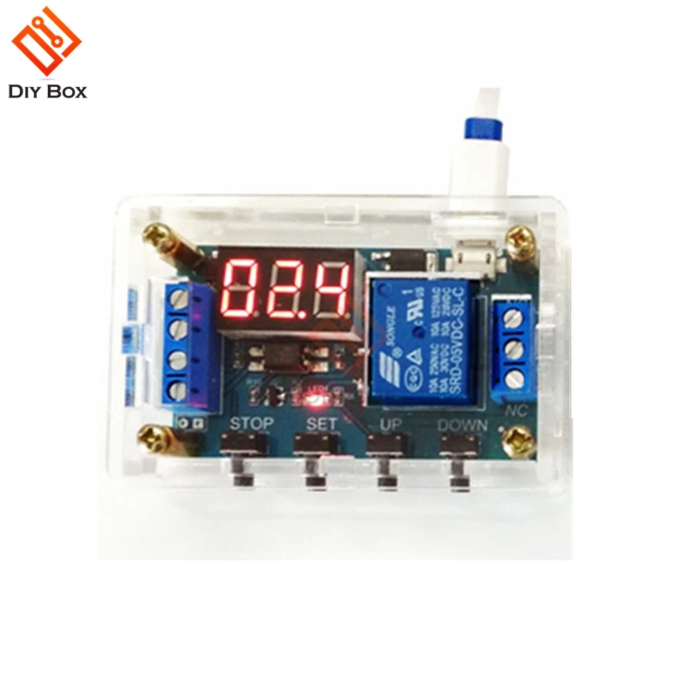 

DC 5V 12V 24V 1 Channel LED Digital Time Delay Relay Module On/Off Trigger Delay Cycle Timing XY-J03 Timer Switch + Shell Red