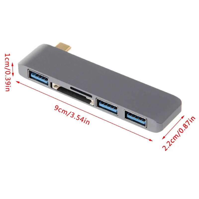 5in1 Тип c USB 3.0 хаб адаптер SD Card Reader для Chromebook MacBook Pro