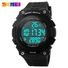 SKMEI Brand Pedometer Sport Watch Men Digital Multifunction Casual Fitness LED Watches Fashion Men’s Outdoor Wristwatch relogio