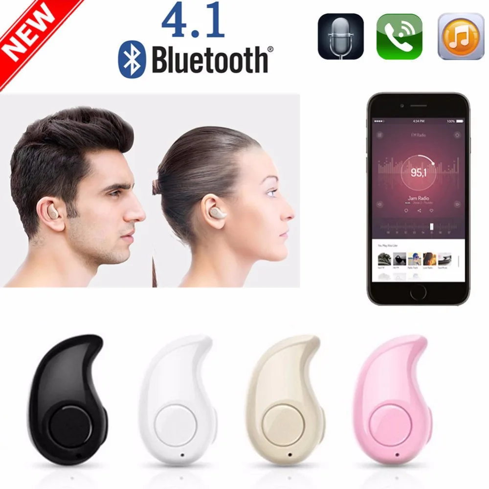 A Mini Wireless Bluetooth 4.1 Earphone Sports Headset Earphone Earbuds with MIC For iPhone Smart Phones #239431
