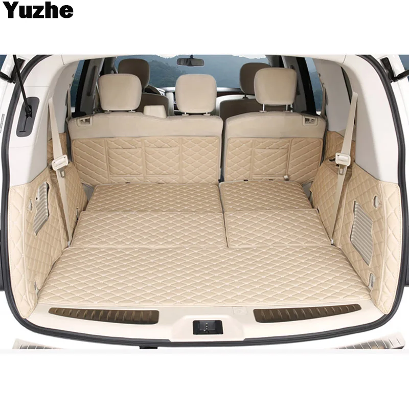 Yuzhe пользовательские багажник автомобиля коврик для Nissan Patrol y62 2014 2016 Коврики для багажника Салонные аксессуары Ковры Тюнинг автомобилей
