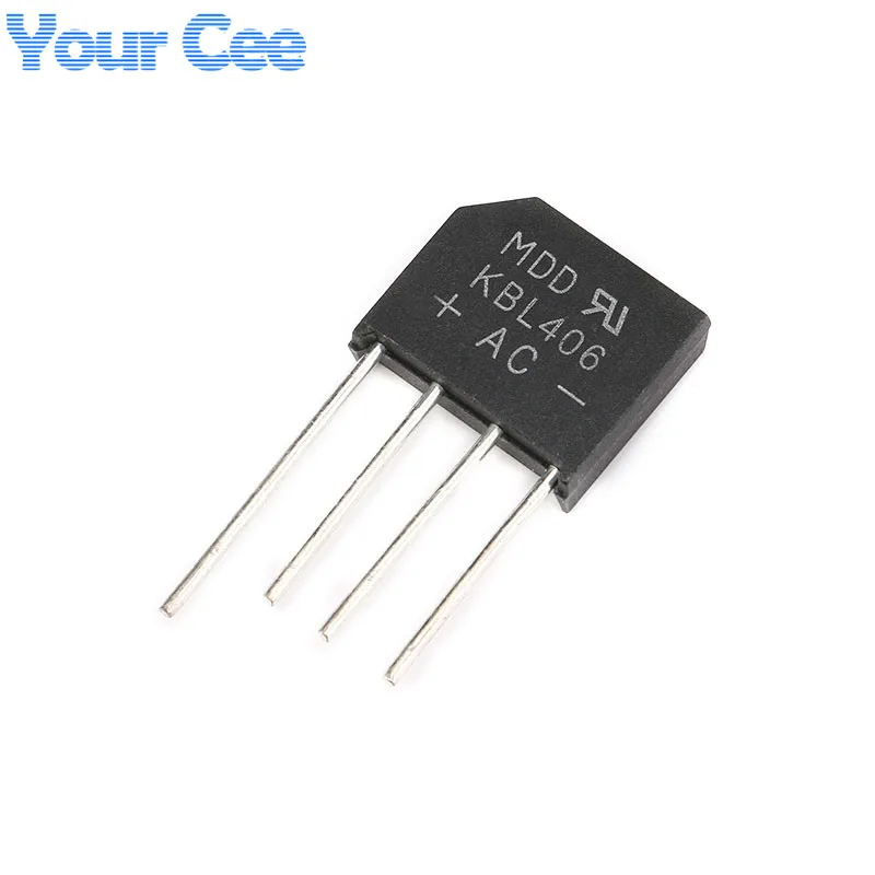 5pcs New Good Bridge Diode Rectifier KBL406 4A 600V High Quality DIY RoHS