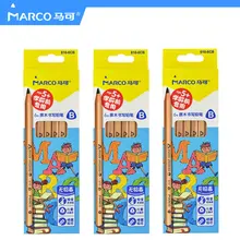 Marco для изобразительного искусства 610-6CB деревянный карандаш для детей в возрасте 5 лет дети Безопасный деревянный карандаш для рисования для написания B 6 шт./кор