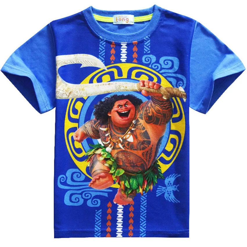 2017 Summer Moana Short Sleeved suits baby boys Home Furnishing children clothing beach maxi clothes for boys t-shirts and pants (2)