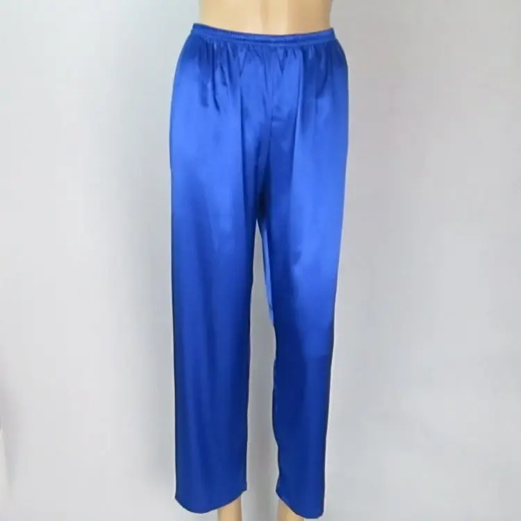 Размера плюс XXXL 3XL сна домашний спортивный костюм мягкие шелковые штаны Пижамные брюки Для мужчин одежда для сна Китай вискоза шелковистая нижние штаны свободного кроя