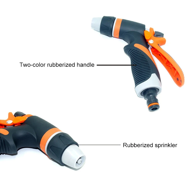 

Plastic multi-function water spray gun soft handle family car wash watering pet shower/ lawn irrigation / nursery watering /