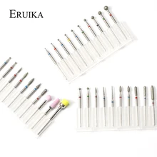 ERUIKA Алмазные биты для ногтей Электрический Полировочный керамический сверло для ногтей набор фреза кутикулы чистый Маникюр Педикюр пилка инструменты