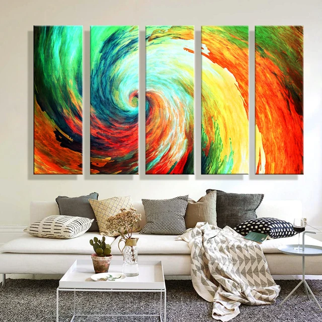 Ölgemälde Leinwand Abstrakte Bunte Whirlpool Wandkunst Dekoration ... Ölgemälde Leinwand Abstrakte Bunte Whirlpool Wandkunst Dekoration ...