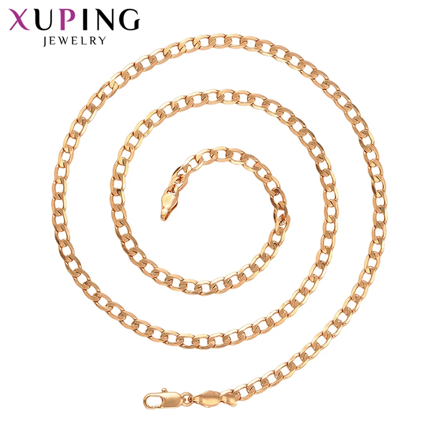 

Xuping Simple Necklace for Women Literary Styles Jewelry New Arrival Rose Gold Color Plated Wedding Day Gift S123,2-45231