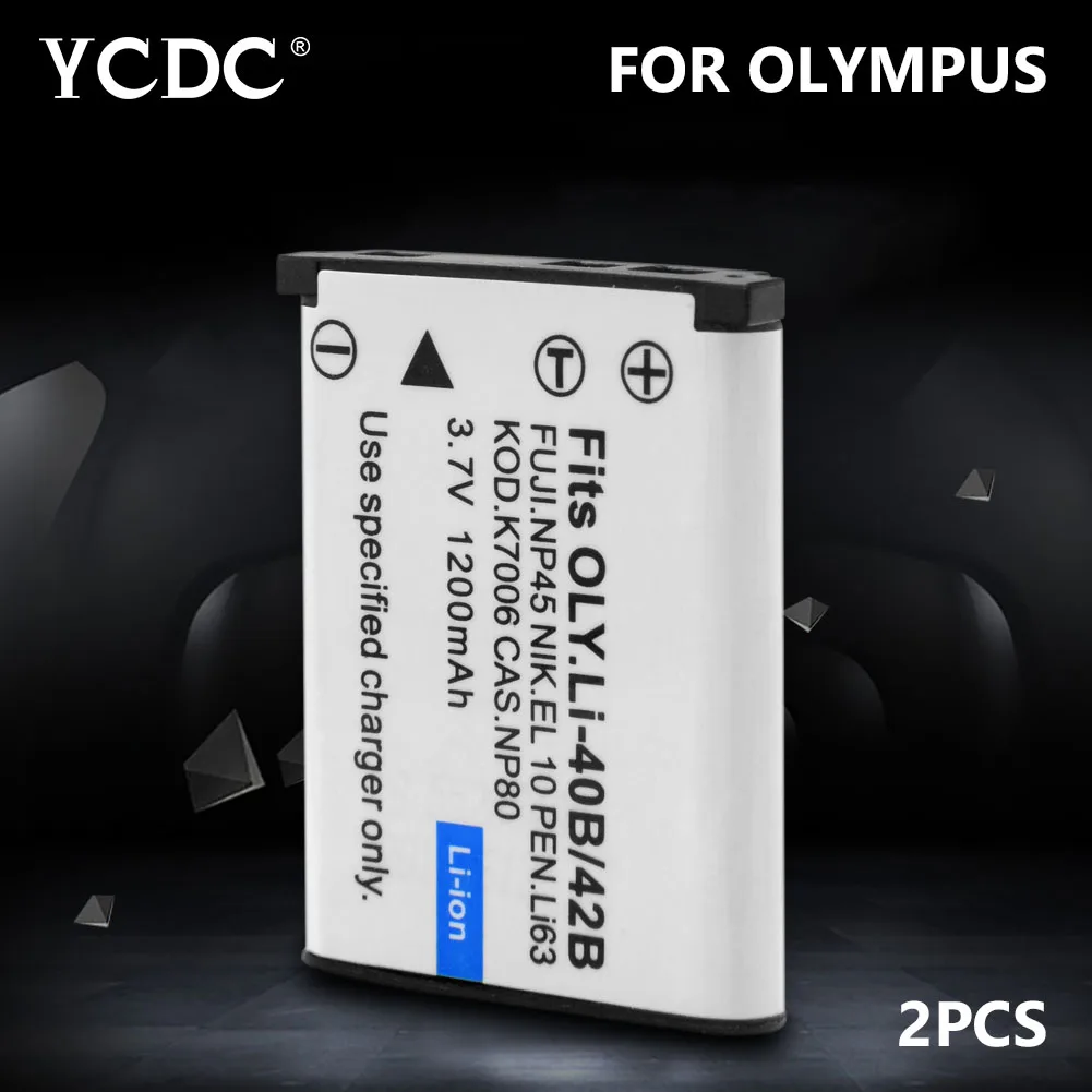 

YCDC 2PCS Li-42B Li-40B Digital Camera Battery For Olympus VH-210 VR-310 SP-700 Casio NP80 Nikon EN-EL10 Fuji NP45 Leise D-Li63