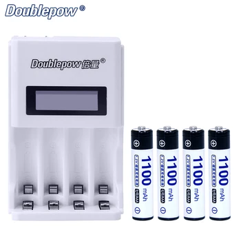 

4 Slots Doublepow DP-K98 LCD Intelligent Rapid Charger with 4pcs/lot 1.2V AAA 1100mA Ni-MH Rechargeable Batteries Set