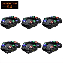 Светодиодный светильник с подвижной головкой в виде паука, 6 шт., 9x10 Вт, Cree RGBW, 4 в 1, светодиод высокой мощности, бесконечное вращение, объектив 5 градусов, 100-220 В