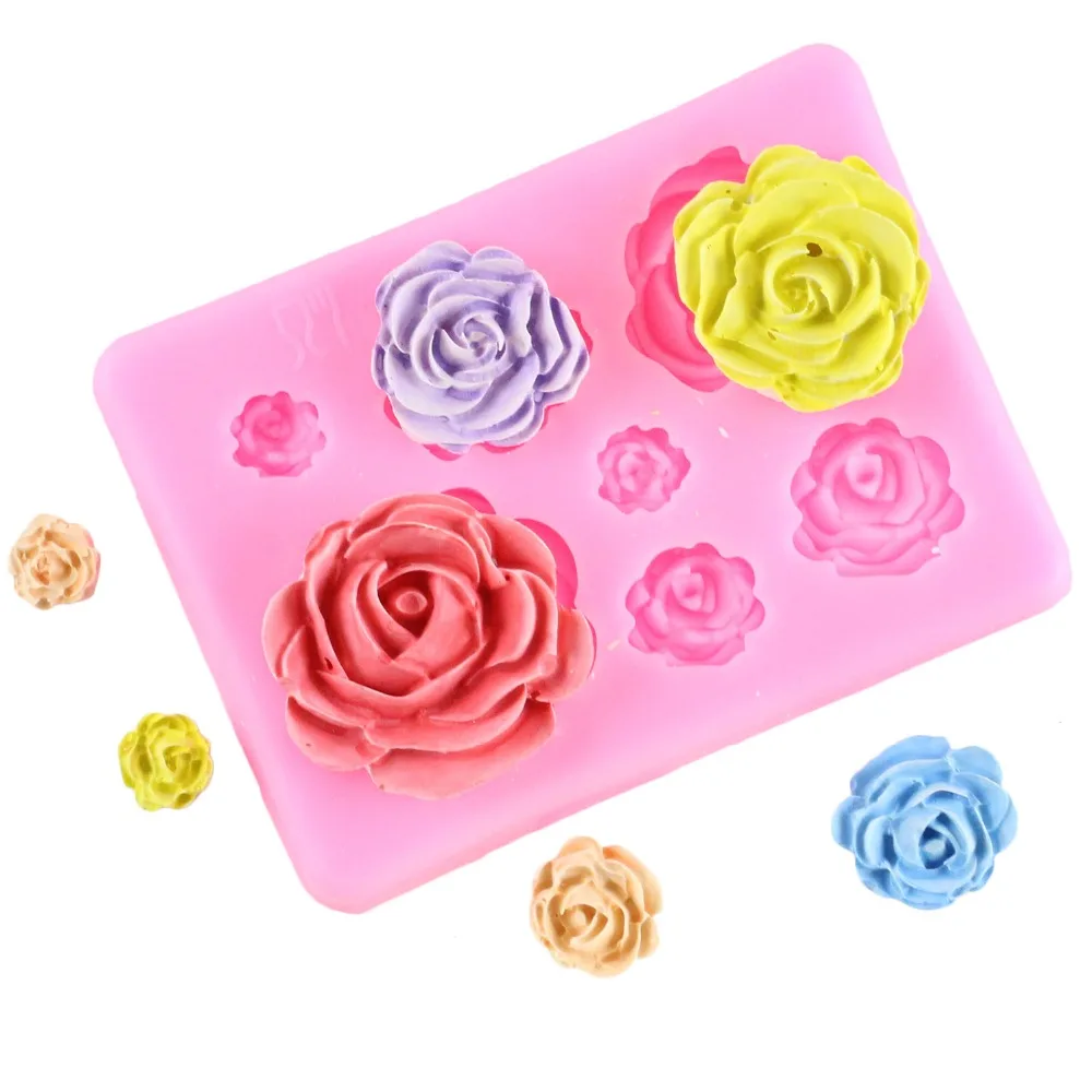 

Rose Flowers Silicone Mold Cake Chocolate Mold Wedding Cake Decorating Tools Fondant Sugarcraft Cake Mold