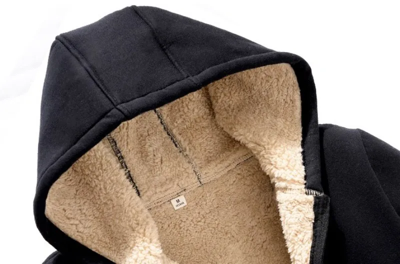 Зимняя мужская куртка с капюшоном шерстяная подкладка теплый мужской спортивный костюм полной длины штаны комплект костюм Повседневное