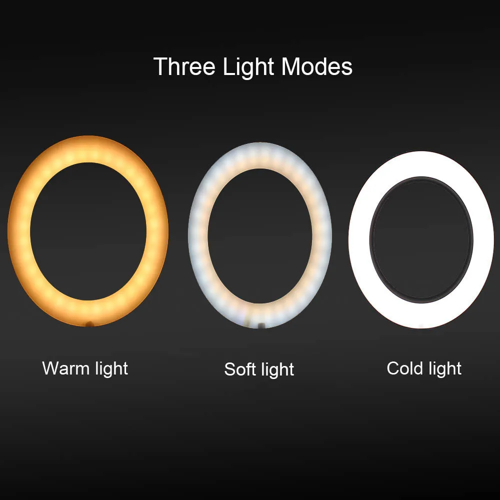 Светодиодный кольцевой светильник для фотостудии " 16 см 3200-5600K 64 светодиодный кольцевой светильник для селфи с настольным штативом
