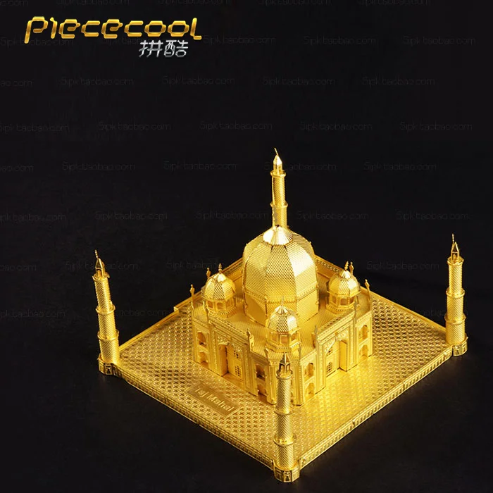 Оригинал pieccool 3D Сборка металлических пазлов Taj Mahal модель здания DIY лазерная резка