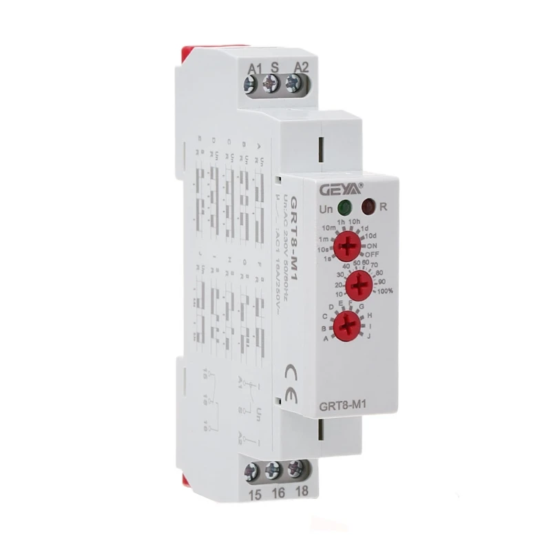 

AC/DC 3 Knob Multi-Function Din Rail Auto Timer Delay Relay 1SPDT Control Switch