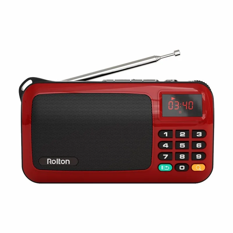 SIFREE W405 FM Radio Portable Mini Radio Speaker Music Player 3.5mm Jack TF Card USB For PC Phone with LED Display