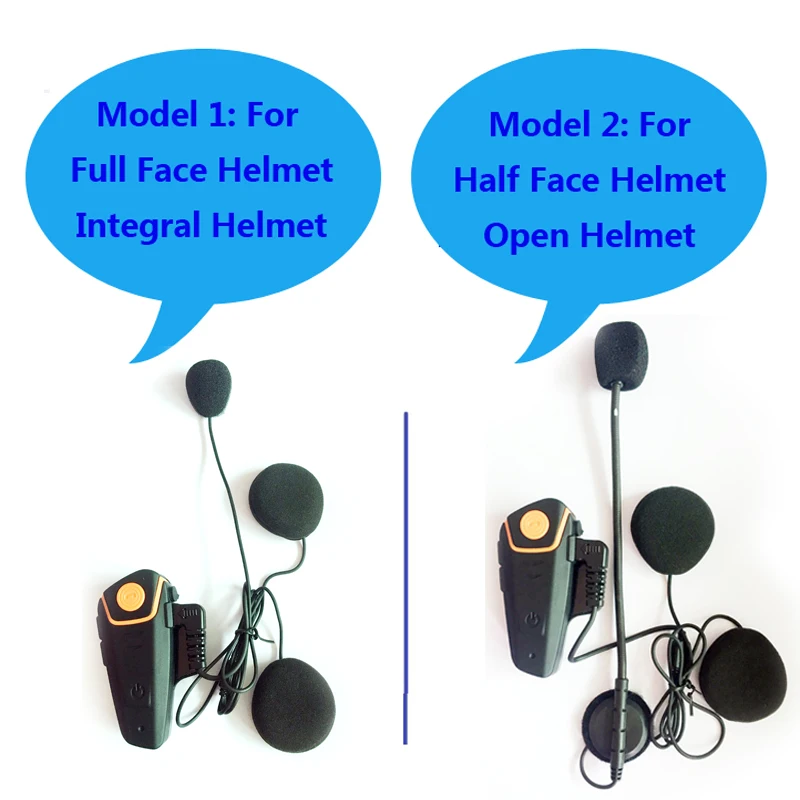 BT-S2NS Motocycle Bluetooth-Compatible Helmet Headset Intecom Watepoof Multi Intephone FM MP3 1000M_voghion.com