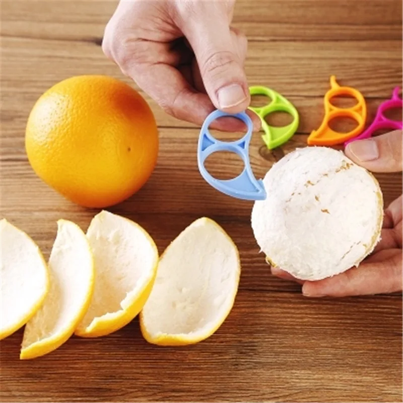 Plastic Orange Peelers Zesters Lemon Grapefruit Fruit Slicer Opener Cutter Kitchen Gadgets At Random 7.4x3.4cm 1PC - Image 3